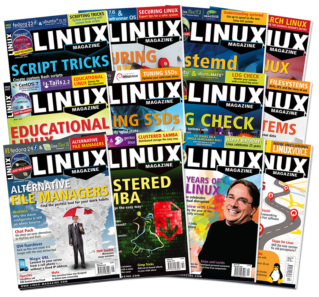 Linux Magazine 2016 - Digital Issue Archive