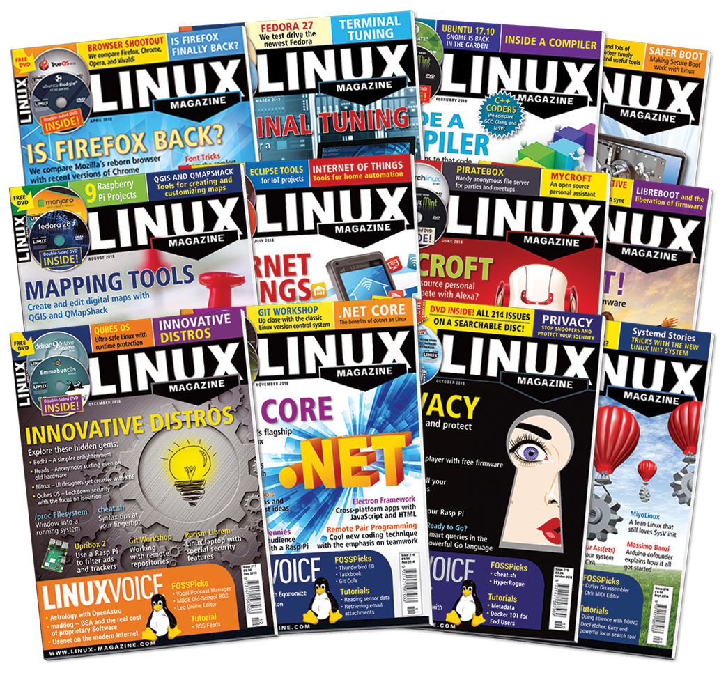 Linux Magazine 2018 - Digital Issue Archive